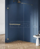 NEW TRENDY Kabina Walk In AVEXA GOLD BRUSHED 100CM z wieszakiem złota szczotkowana EXK-3145